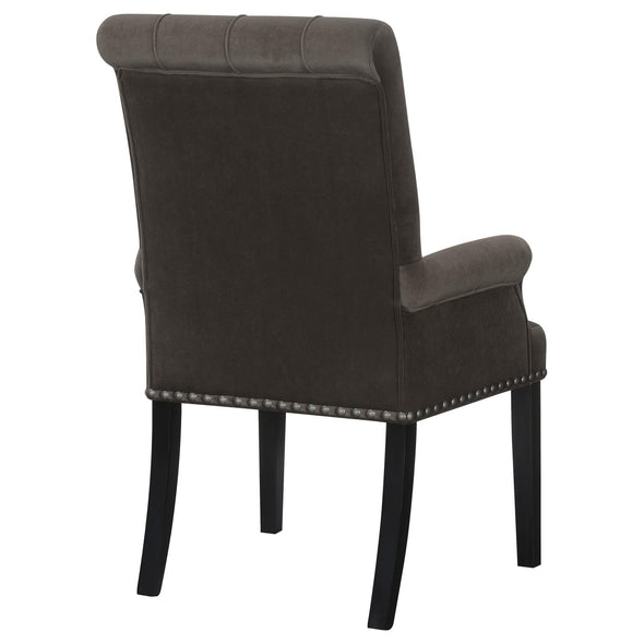 Alana Upholstered Tufted Arm Chair with Nailhead Trim - 115173 - Luna Furniture