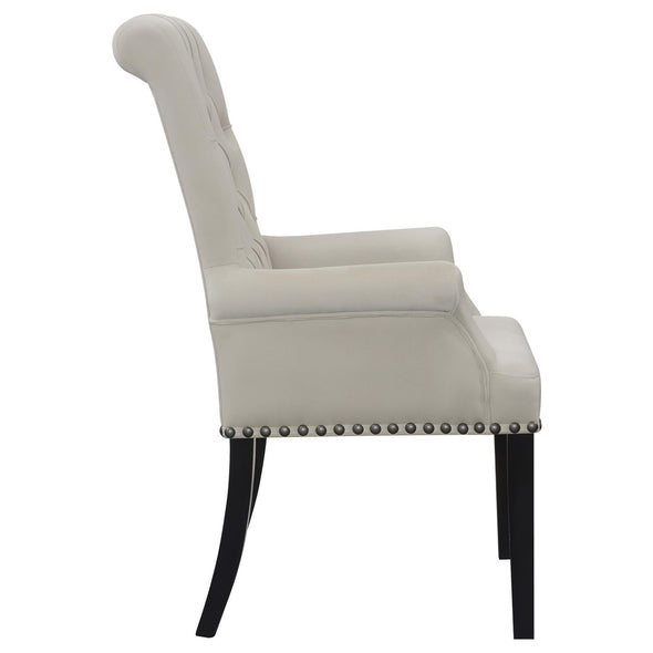Alana Upholstered Tufted Arm Chair with Nailhead Trim - 115183 - Luna Furniture