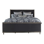 Alderwood Eastern King Upholstered Panel Bed Charcoal Grey - 223121KE - Luna Furniture