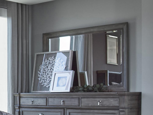 Alderwood Rectangle Dresser Mirror French Grey - 223124 - Luna Furniture