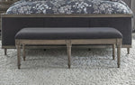 Alderwood Upholstered Bench French Grey - 223126 - Luna Furniture