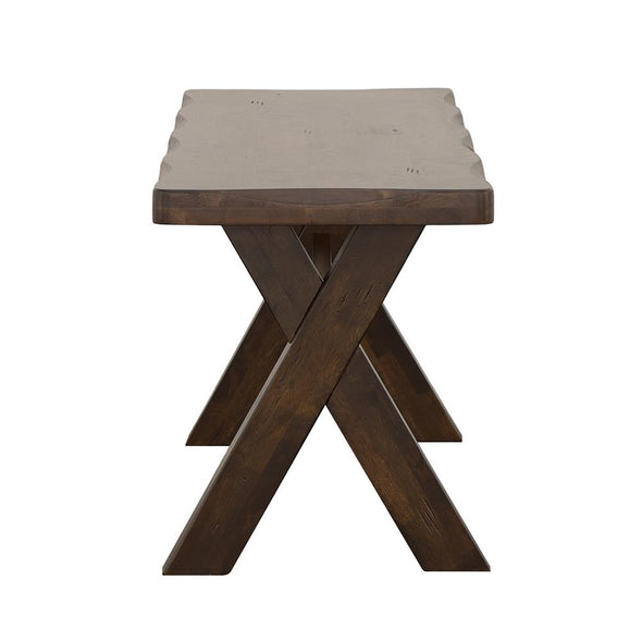 Alston X-shaped Dining Bench Knotty Nutmeg - 106383 - Luna Furniture