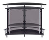 Amarillo 2-tier Bar Unit Black and Chrome - 101065 - Luna Furniture