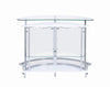 Amarillo 2-tier Bar Unit White and Chrome - 101066 - Luna Furniture