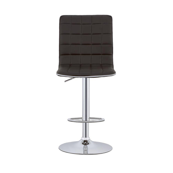 Ashbury Upholstered Adjustable Bar Stools Black and Chrome (Set of 2) - 122087 - Luna Furniture
