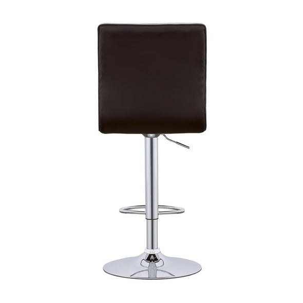 Ashbury Upholstered Adjustable Bar Stools Black and Chrome (Set of 2) - 122087 - Luna Furniture
