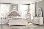 Baylesford Antique White Upholstered Panel Bedroom Set - Luna Furniture