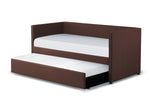 Therese Chocolate Daybed with Trundle - Luna Furniture