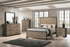 Baker Panel Eastern King Bed Brown and Light Taupe - 224461KE - Luna Furniture