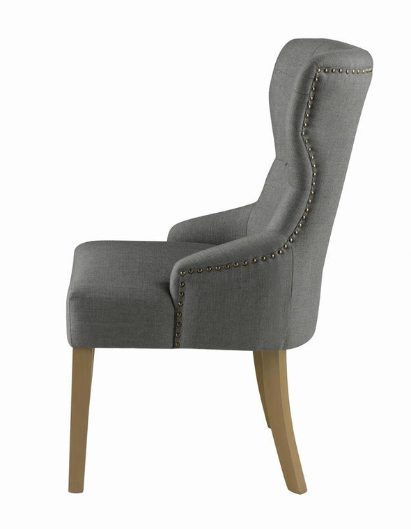 Baney Tufted Upholstered Dining Chair Grey - 104537 - Luna Furniture