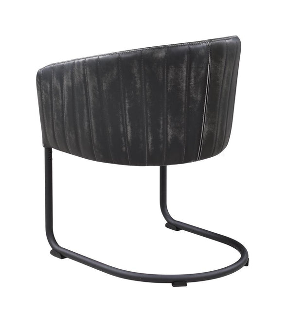 Banner Upholstered Dining Chair Anthracite and Matte Black - 109292 - Luna Furniture