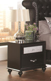 Barzini 2-drawer Rectangular Nightstand Black - 200892 - Luna Furniture