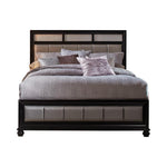 Barzini Queen Upholstered Bed Black and Grey - 200891Q - Luna Furniture
