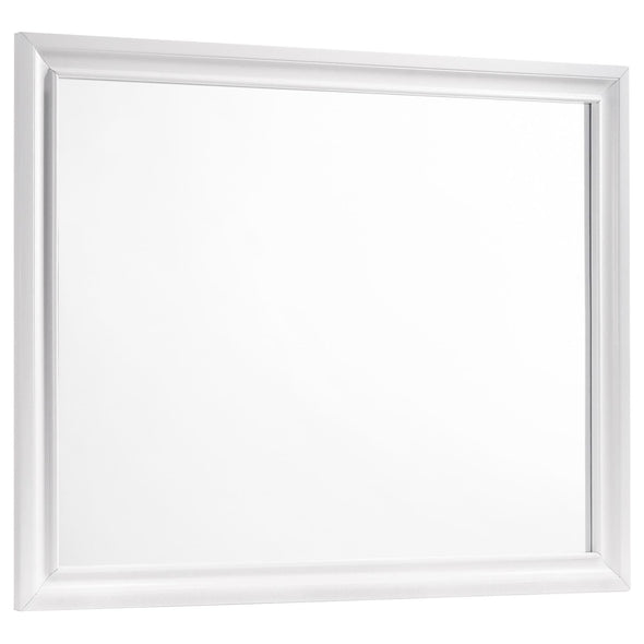 Barzini Rectangle Dresser Mirror White - 205894 - Luna Furniture