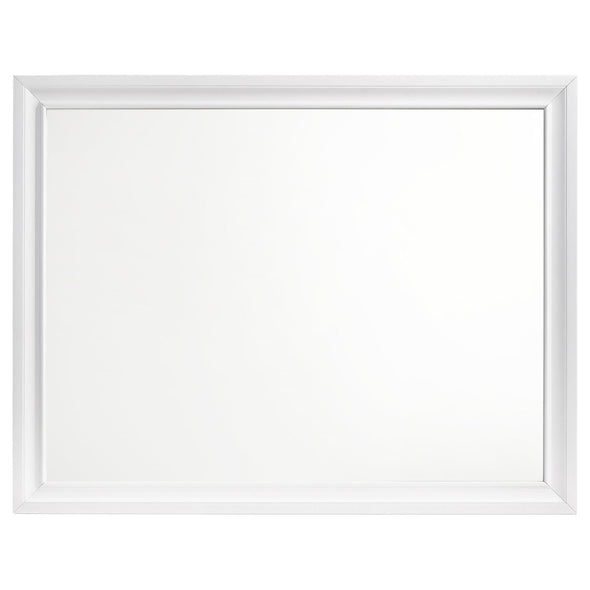 Barzini Rectangle Dresser Mirror White - 205894 - Luna Furniture