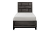 Davi Gray Twin Panel Bed - Luna Furniture