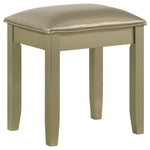 Beaumont Upholstered Vanity Stool Champagne Gold and Champagne - 205297STL - Luna Furniture