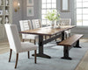 Bexley Live Edge Trestle Dining Table Natural Honey and Espresso - 110331 - Luna Furniture