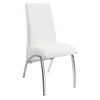 Bishop Upholstered Side Chairs White and Chrome (Set of 2) - 121572 - Luna Furniture