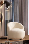 Bonita Ivory Boucle Accent Chair - BONITAIVORY-C - Luna Furniture