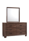 Brandon Framed Mirror Medium Warm Brown - 205324 - Luna Furniture