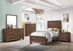 Brandon Twin Panel Bed Medium Warm Brown - 205321T - Luna Furniture