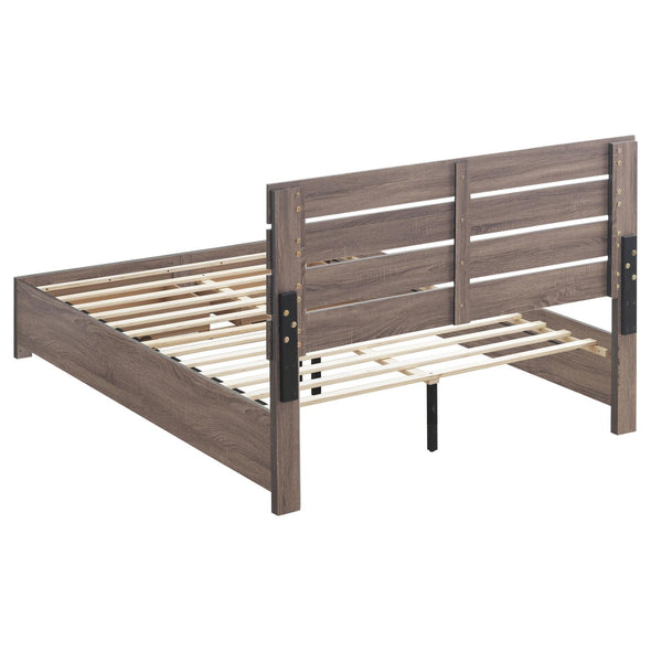 Brantford Eastern King Storage Bed Barrel Oak - 207040KE - Luna Furniture