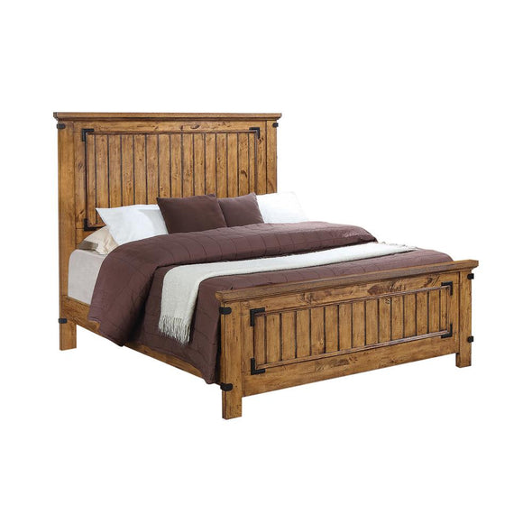 Brenner Queen Panel Bed Rustic Honey - 205261Q - Luna Furniture