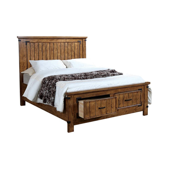 Brenner Queen Storage Bed Rustic Honey - 205260Q - Luna Furniture