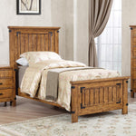Brenner Twin Panel Bed Rustic Honey - 205261T - Luna Furniture