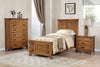 Brenner Twin Panel Bed Rustic Honey - 205261T - Luna Furniture