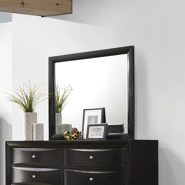 Briana Rectangle Dresser Mirror Black - 200704 - Luna Furniture