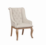Brockway Cove Tufted Arm Chairs Cream and Barley Brown (Set of 2) - 110293 - Luna Furniture