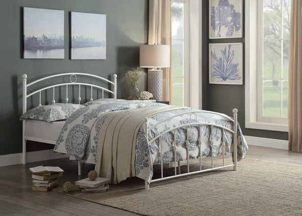 Tiana White Full Metal Platform Bed | 2052 - Luna Furniture