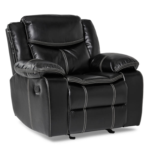 Bastrop Black Glider Reclining Chair - Luna Furniture