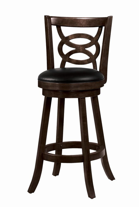 Calecita Swivel Bar Stools with Upholstered Seat Cappuccino (Set of 2) - 101930 - Luna Furniture