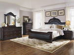 Cambridge Queen Panel Bed Cappuccino and Brown - 203191Q - Luna Furniture