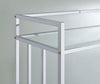 Cara Rectangular Glass Bar Cart Chrome - 181382 - Luna Furniture