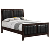 Carlton Full Upholstered Panel Bed Cappuccino and Black - 202091F - Luna Furniture