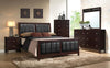 Carlton Queen Upholstered Bed Cappuccino and Black - 202091Q - Luna Furniture