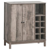 Cheyenne 2-door Wine Cabinet with Stemware Rack Weathered Acacia - 183600 - Luna Furniture