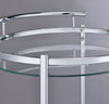 Chrissy Round Glass Bar Cart Chrome - 181367 - Luna Furniture