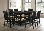 CondorPU Black - Counter Height Table & 6 Chairs - Condor Black - Luna Furniture
