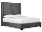Melody Dark Gray King Upholstered Bed