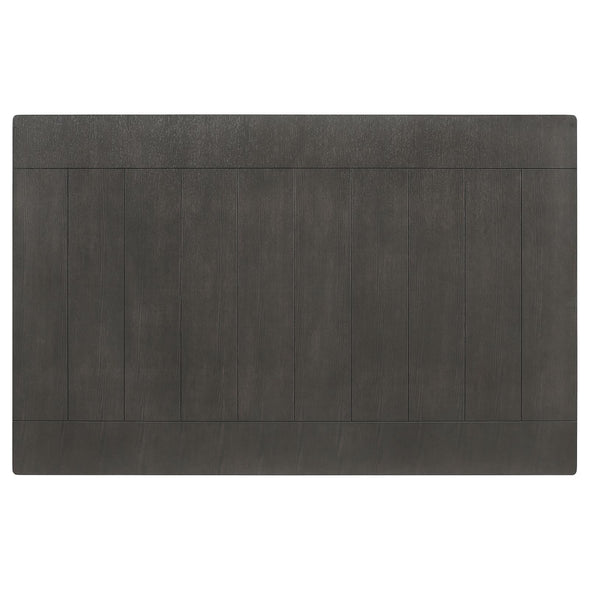 Dalila Rectangular Plank Top Dining Table Dark Grey - 102721GRY - Luna Furniture