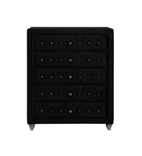Deanna 5-drawer Rectangular Chest Black - 206105 - Luna Furniture