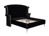 Deanna Eastern King Tufted Upholstered Bed Black - 206101KE - Luna Furniture