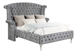 Deanna Queen Tufted Upholstered Bed Grey - 205101Q - Luna Furniture