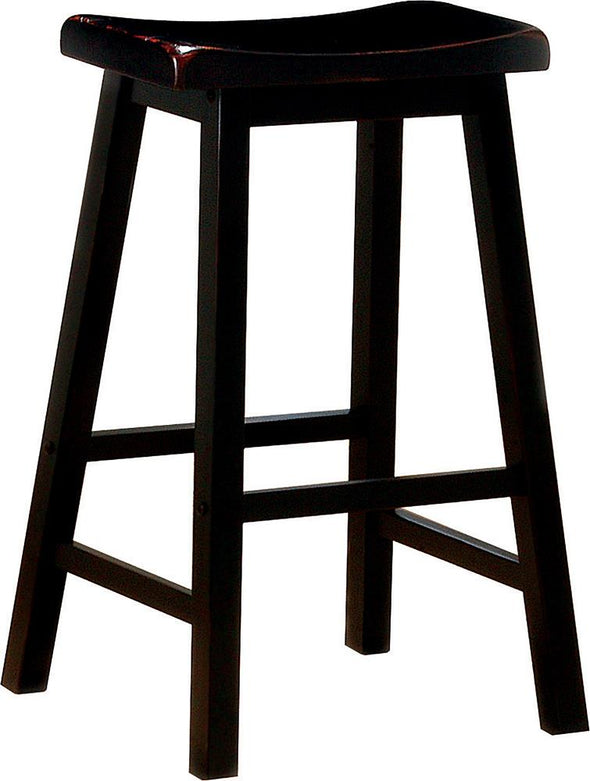 Durant Wooden Bar Stools Black (Set of 2) - 180029 - Luna Furniture