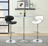 Edenton Upholstered Adjustable Height Bar Stools White and Chrome (Set of 2) - 120389 - Luna Furniture